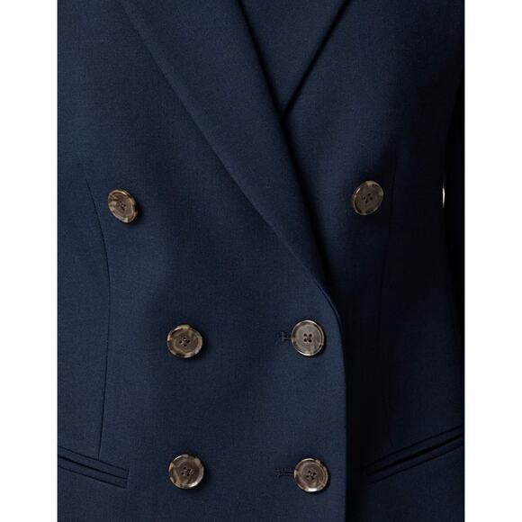 J.Crew Double Breasted Blazer Jacket Four Season Stretch Womens Navy US 20 NWT - Picture 5 of 16